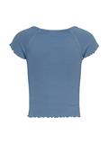 TJW SLIM VNECK GMD RIB SS colorado blue