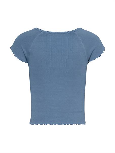 TJW SLIM VNECK GMD RIB SS colorado blue