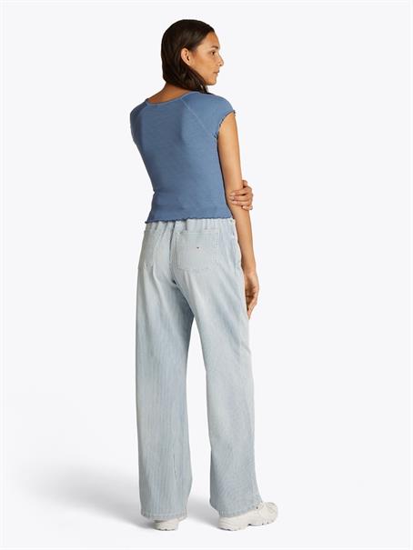 TJW SLIM VNECK GMD RIB SS colorado blue