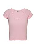 TJW SLIM VNECK GMD RIB SS precious pink