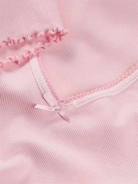 TJW SLIM VNECK GMD RIB SS precious pink