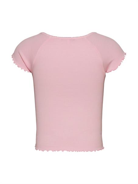 TJW SLIM VNECK GMD RIB SS precious pink
