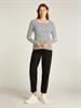 TJW SLM BUTTON RIB C-NECK LS EXT navy-white stripe