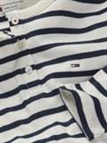 TJW SLM BUTTON RIB C-NECK LS EXT navy-white stripe