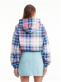 TJW SP CRP TARTAN BADGE HOODIE tommy tartan