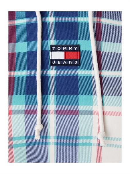 TJW SP CRP TARTAN BADGE HOODIE tommy tartan