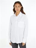 TJW SP OVR LINEN SHIRT white