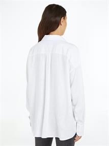 TJW SP OVR LINEN SHIRT white