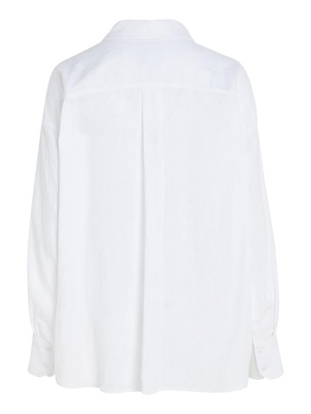 TJW SP OVR LINEN SHIRT white