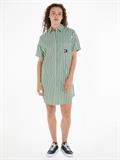 TJW STRIPE SS SHIRT DRESS coastal green - multi