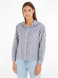 TJW STRIPED LINEN BLEND BF SHIRT twilight navy - stripe