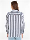 TJW STRIPED LINEN BLEND BF SHIRT twilight navy - stripe