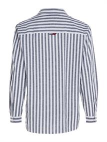 TJW STRIPED LINEN BLEND BF SHIRT twilight navy - stripe