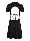 TJW TIE BACK FIT FLARE DRESS black