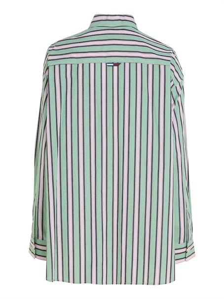 TJW ULTRA OVERSIZED STRIPE SHIRT coastal green - multi