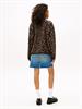 TJW ZIP THROUGH BADGE TEDDY leopard aop