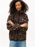 TJW ZIP THROUGH BADGE TEDDY leopard aop