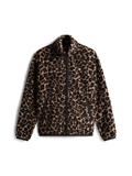 TJW ZIP THROUGH BADGE TEDDY leopard aop
