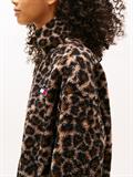 TJW ZIP THROUGH BADGE TEDDY leopard aop