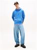 Tommy Flag Brushed Fleece Hoody blue twilight