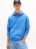 Tommy Flag Brushed Fleece Hoody blue twilight