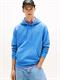 Tommy Flag Brushed Fleece Hoody blue twilight
