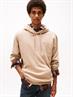 Tommy Flag Brushed Fleece Hoody coastal taupe