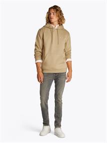 Tommy Flag Brushed Fleece Hoody relic tan