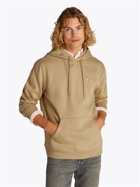 Tommy Flag Brushed Fleece Hoody relic tan