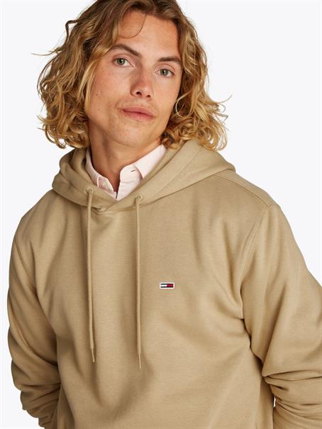 Tommy Flag Brushed Fleece Hoody relic tan