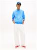 Tommy Flag Brushed Fleece Sweatshirt blue twilight
