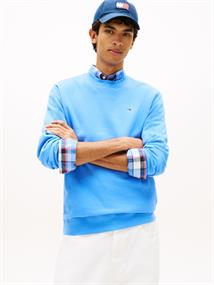 Tommy Flag Brushed Fleece Sweatshirt blue twilight