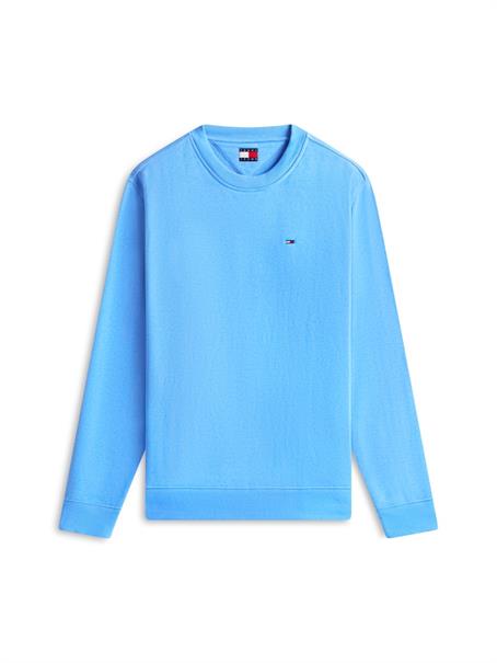 Tommy Flag Brushed Fleece Sweatshirt blue twilight
