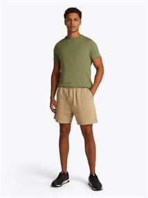 Tommy Flag Embroidery Sweat Shorts relic tan