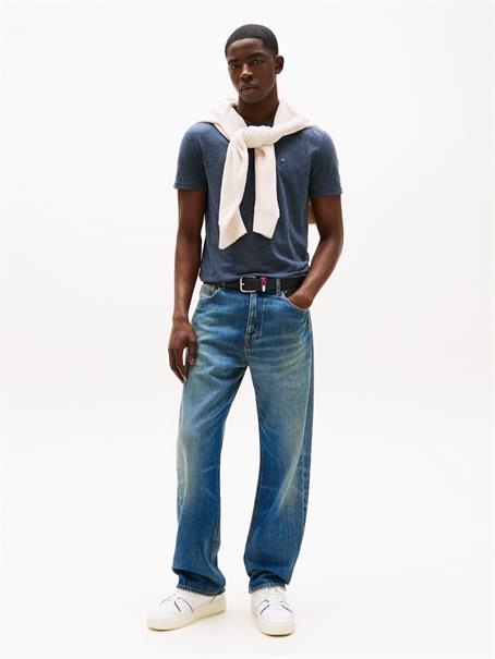 Tommy Flag Extra Slim Jersey T-Shirt dark night navy htr