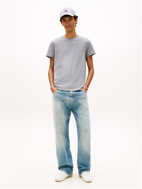 Tommy Flag Extra Slim Jersey T-Shirt gravel grey