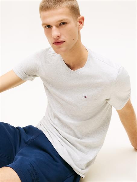 Tommy Flag Extra Slim Jersey T-Shirt ice grey heather