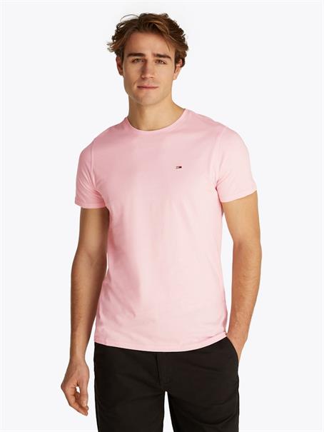 Tommy Flag Extra Slim Jersey T-Shirt precious pink