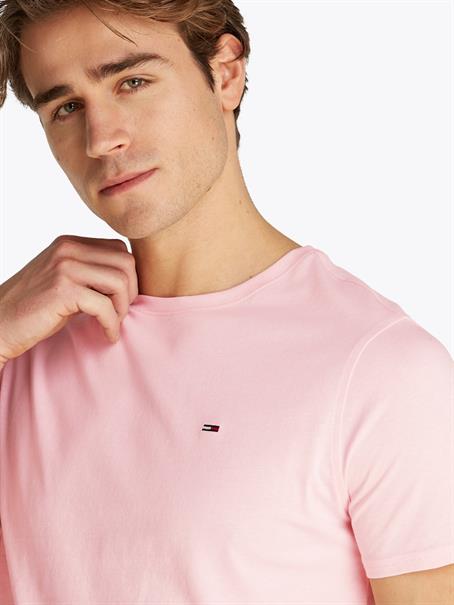 Tommy Flag Extra Slim Jersey T-Shirt precious pink