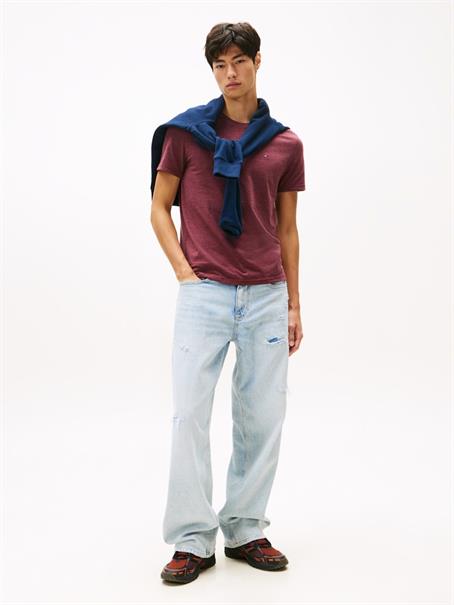 Tommy Flag Extra Slim Jersey T-Shirt red wine htr