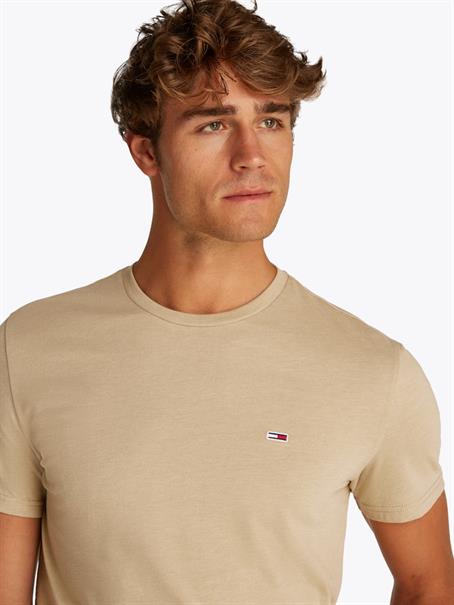 Tommy Flag Extra Slim Jersey T-Shirt relic tan htr