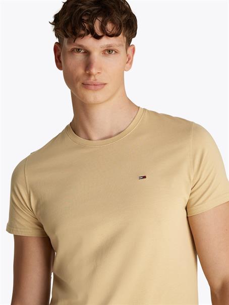 Tommy Flag Extra Slim Jersey T-Shirt relic tan