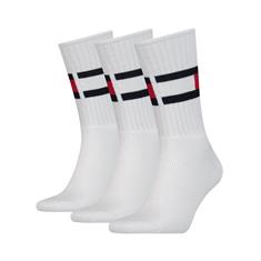 Tommy Hifliger Logo Long Socken 3er Pack weiß
