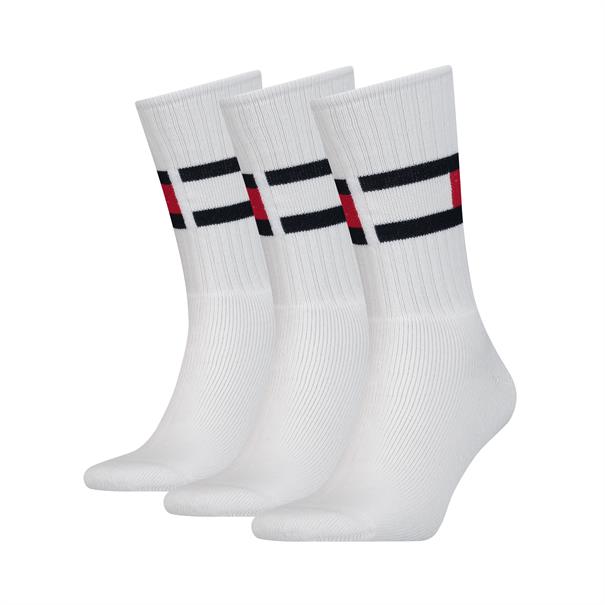 Tommy Hifliger Logo Long Socken 3er Pack weiß