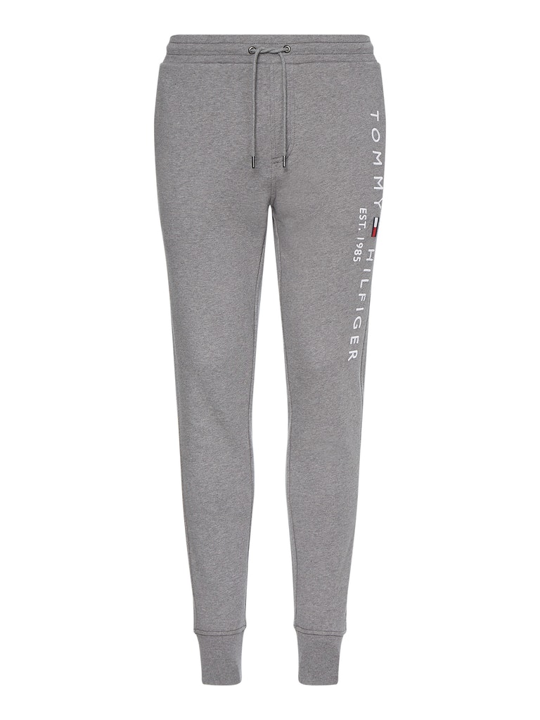 [Wir führen viele!] Tommy Hilfiger Herren Hose TOMMY kaufen bequem SWEATPANTS bei grey LOGO heather online medium