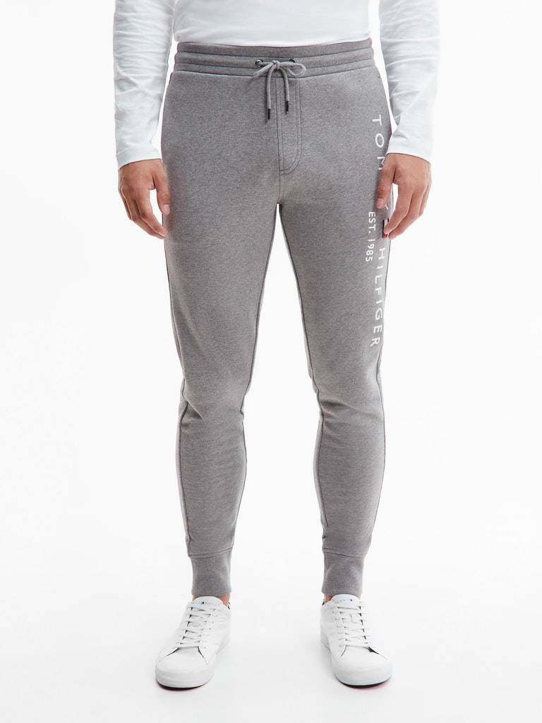 Tommy Hilfiger Herren Hose TOMMY LOGO SWEATPANTS medium grey heather bequem  online kaufen bei