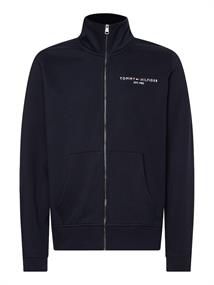 TOMMY LOGO ZIP THRU STAND COLLAR desert sky