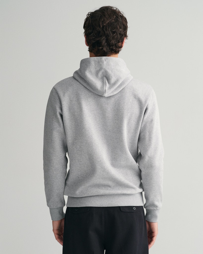 Gant Herren Sweatshirt Tonal Archive Shield Hoodie grey melange bequem  online kaufen bei | 