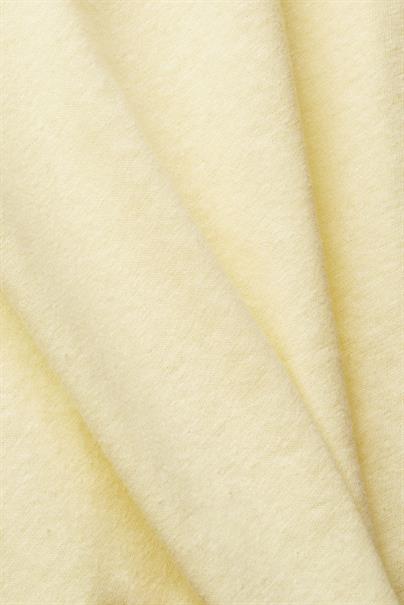 Top aus Baumwoll-Leinen-Mix pastel yellow