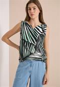 Top aus Jersey mit Grafikprint palm breeze green